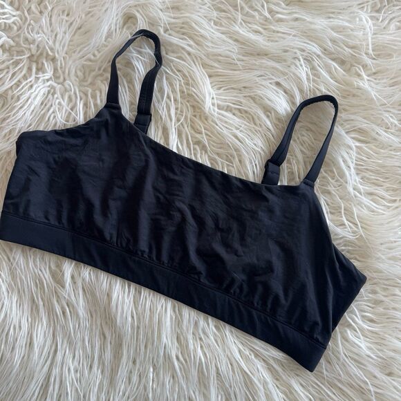 Skims Fits Everybody Scoop Neck Bralette Onyx Size 4X - Picture 4 of 7